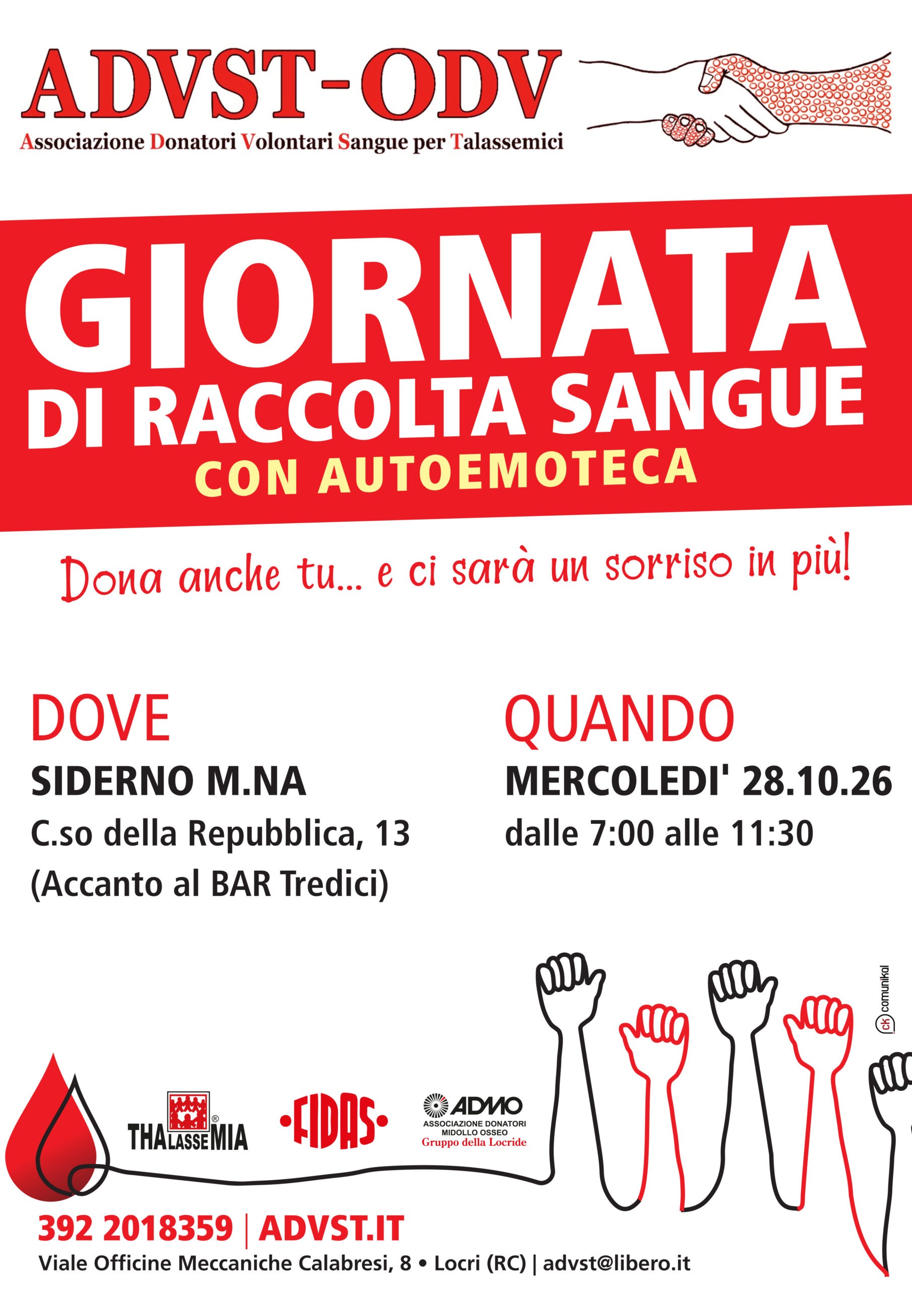 L’Autoemoteca ADVST-ODV a Siderno Marina